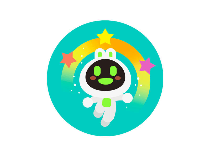 Rabbit Mascot Design By Misha animal animation attend class character design character mascot child children cute fun funny do the homework education go to school illustration intelligence ip image design kid rabbit read a book robot science and technology study