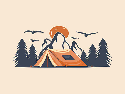 Camping Outdoor Logo adventure branding camp campground camping concept forest hiking idea logo logodesign minimal minimal logo modern mountain nature outdoor smart logo tourism tree