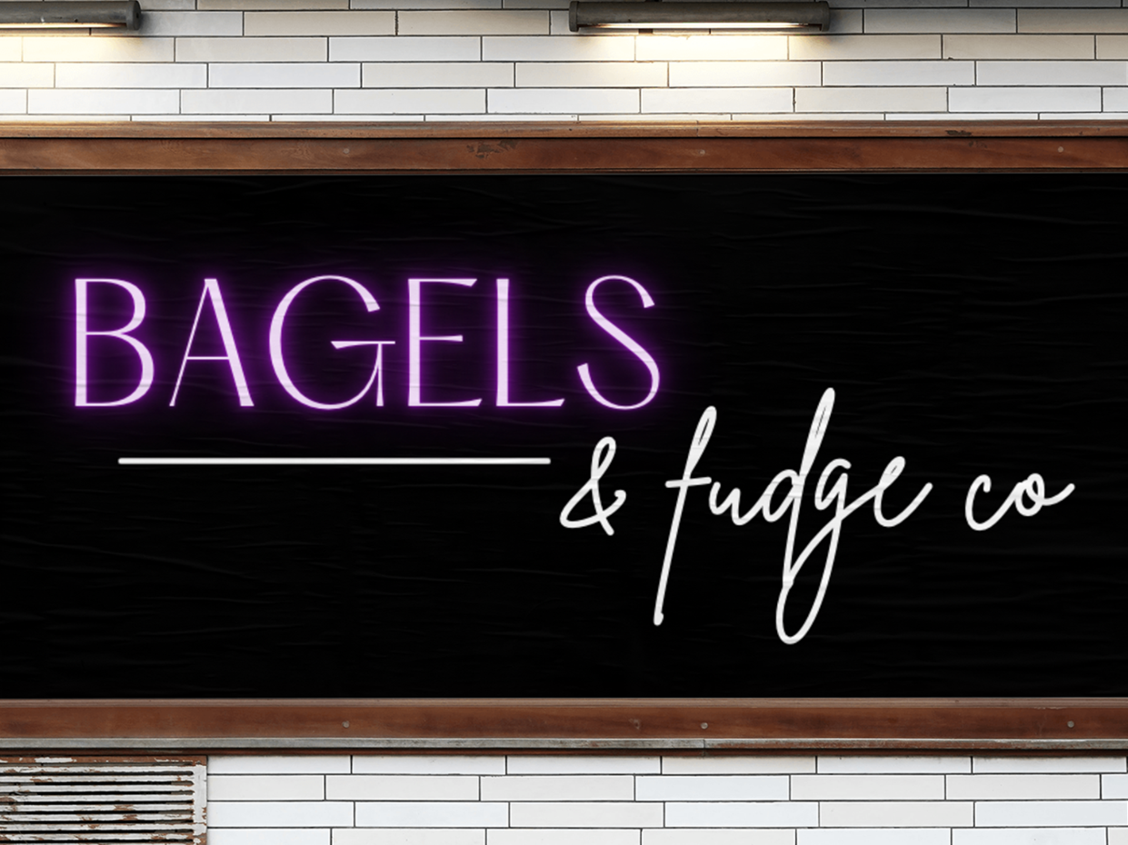 Logo Design Bagels and Fudge co by Taylia on Dribbble