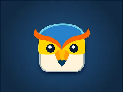 Pencil and Owl app icon cute education owl pencil student xd icon