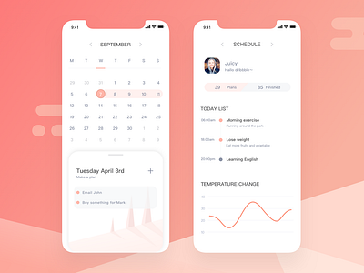 Schedule app ui