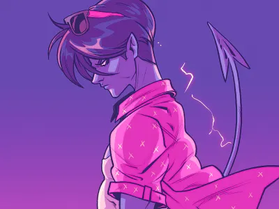 Bamf 80s anime art cartoon character design comic comic book comics concept art draw drawing illustration manga marvel mutant nightcrawler punk sketch superhero x men
