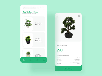 Online Plant Store app design app ui design design graphic design illustration interaction design mobile ui photoshop ui ui design ux design vector
