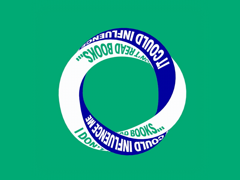 I Dont Read Books 3d animation c4d design gif loop motion motion design type typo typography