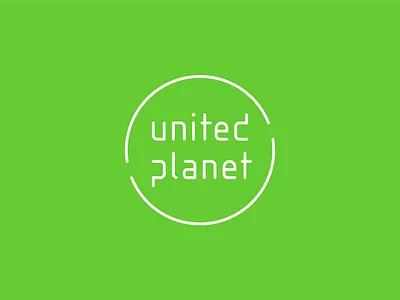united planet Logo brand brand design brand identity branding circle circle logo company brand logo design green it logo logotype software company sustainable typogaphy vector visual identity white
