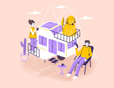 Tiny House drawing house illustration procreate tiny house