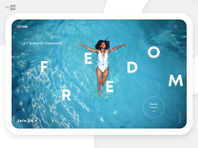 Freedom home page blue design forward freedom homepage jetup jetup digital mainpage sea ui ux webdesign website weekend