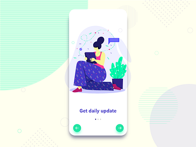 Onboarding Screen colors concept design flat vector illustration onboarding ui vector