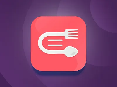 Recipe Book app icon abstract app art book branding colorful dribbble flat fork icon icons illustration list logo mark recipe recipe book spoon ui vector