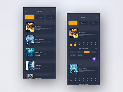 Dark app dark app dark mode dark ui design movie sketch ui ux
