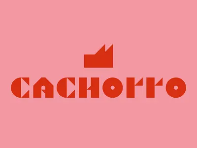 Cachorro brutalism brutalist cachorro dog logo pink red serif typography