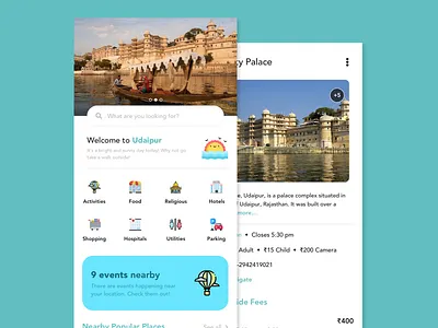City Travel Guide App city city app design travel ui ux