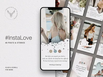 #InstaLove - Instagram Posts & Stories animated instagram animated stories creative creative market creativemarket design elegant hand drawn handdrawn inspiration instagram instagram pack instagram stories instagram template modern products social media social pack watercolor wedding