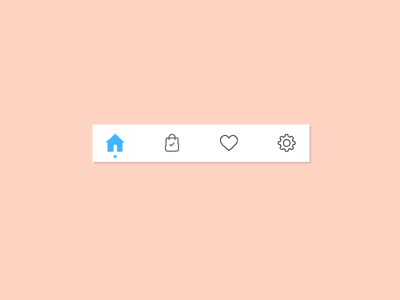Navigation Microinteraction adobe animate app clean flat icon illustration inspiration interface microinteraction minimal mobile navigation bar register search ui ui designer user experience user interface ux designer web