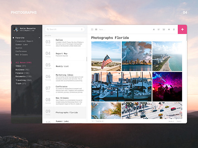 Smart Notebook (CalcaNote) app application clean control date florida grid notebook notes photo photographs product search smart storage ui user experience user interface ux web