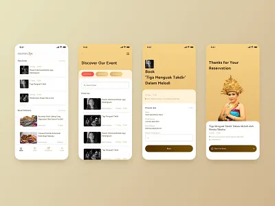 Indonesia Kaya Art and Culture Gallery app artwork design flat illustration indonesia minimal mobile ui ux vector