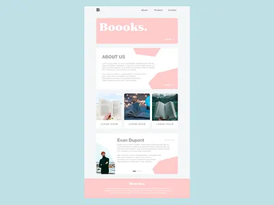 [UI Design] Landing Page - Boooks. dailyui design desktop design landingpage sketchapp ui uidesign uiux ux