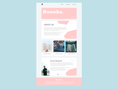 [UI Design] Landing Page - Boooks. dailyui design desktop design landingpage sketchapp ui uidesign uiux ux