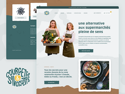 Courgette & Savonnette - Website Design belgium brown design ecommerce farm food green market odoo organic shop ui ux vegetables web website