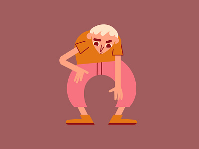 Curious Guy boy character character design curious design drawing flat geometric guy illustration illustrator minimal pose shape vector