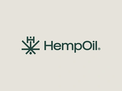 HempOil® Logo Design brand branding cannabis cbd cbd oil design drop dropper health hemp hemp oil icon logo logodesign minimal natural organic pharmacy smart logo wellness