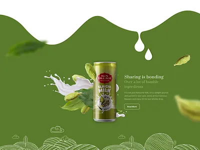 Sunvillage Website dairy product elaichi illustrator modern parallax product design ui uiux vector web design web ui ux