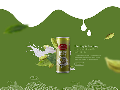 Sunvillage Website dairy product elaichi illustrator modern parallax product design ui uiux vector web design web ui ux