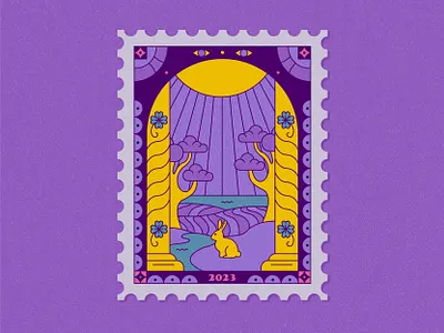 Happy New Year! 2d design flat frame graphic design happy new year 2023 illustration illustrator modern retro pattern rabbit illustration stamp illustration texture textured illustration vector vector art vector graphics vibrant year of the rabbit year of the rabbit 2023