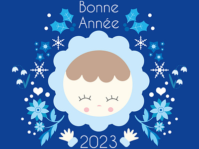Happy New year !! card characters colorsimple france happynewyear humor illustration picto vector wishescard