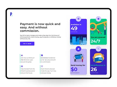 Fintech Landing Page angular app codegen design indigo indigo.design infragistics landing page ui uiux ux