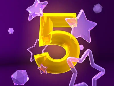 THE NØ PROJECT: Nø. 5 - Five Star Rating 3d 3d art cinema4d design five graphic numbers rating simple star