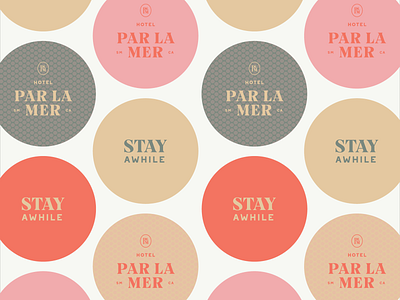 Hotel Par La Mer brand design branding california coaster coasters collateral design hotel hotel branding identity lockup logo logo design logotype luxury brand pattern santa monica vector