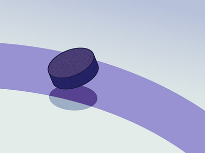 Puck abstract artwork canada concept dots drawing flatdesign ice icehockey illustration illustrator object olympic games puck purple shade sketch vector