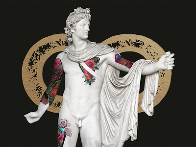 Cool Kids Tattoo - Social Media Image apollo art direction art history brand design branding cool kids design god graphic design identity identity design ink inked luxury monument sculpture statue tattoo tattoo studio visual