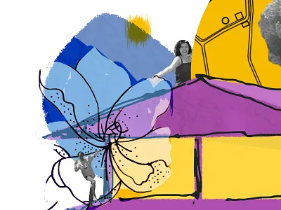 Collage design for sende.co collage concept design illustration vector web illustration