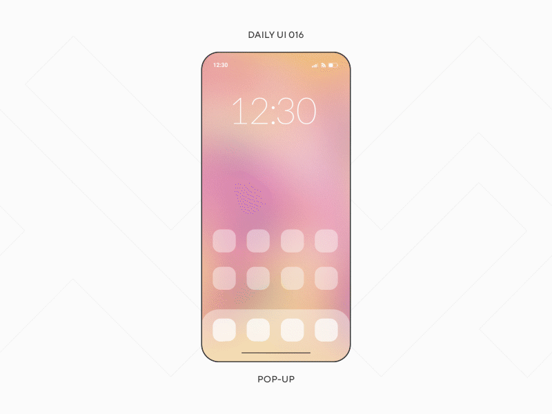 UI Challenge — Pop-Up animation app daily ui daily ui 016 dailyui design gif message mobile motion phone pop up ui ux video warning