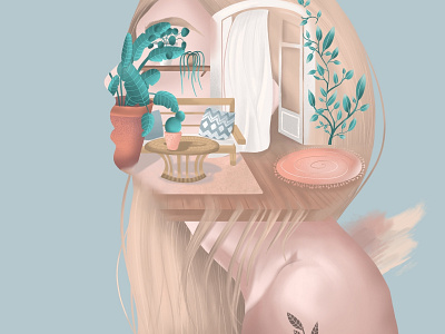 Headspace art artist artwork concept conceptual conceptual art conceptual artwork conceptual design design digitalillustration editorial art editorial design editorial illustration illustration procreate procreateapp procreateart