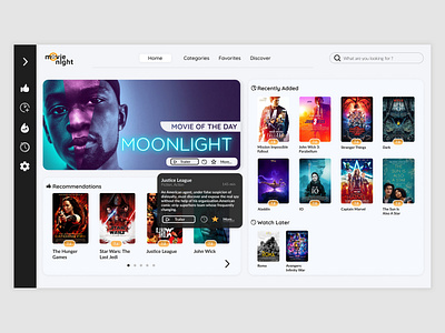 Movie Night Landing Page dailyui design landing page landingpage ui ui design uiux user interface ux
