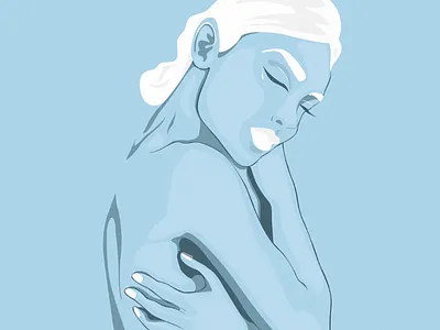 Embrace adobe illustrator art beauty blue body colour illustration design digital digital art hair illustration illustrator portrait skin vector visual arts white woman