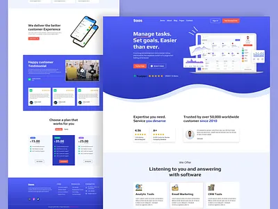 Saas Website Design homepage landing page saas saas dashboard saas mobile app saas website ui design ux design website design wordpress theme