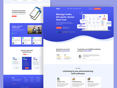 Saas Website Design homepage landing page saas saas dashboard saas mobile app saas website ui design ux design website design wordpress theme