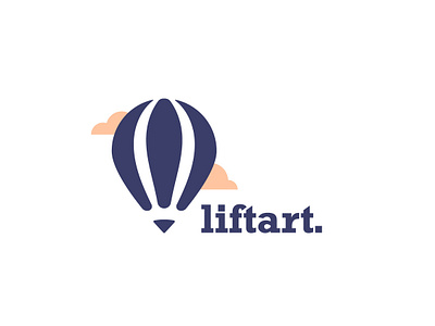 liftart. | Logo art balloon brand branding hot air ballon hot air balloon logo illustration lift logo logo design logotype minimal negative negative space pencil pencil logo