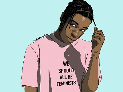 FEMME art artwork artworkforsale asap rocky digital art digital drawing digital illustration feminist illustration illustration art illustrations photoshop t shirt vector art