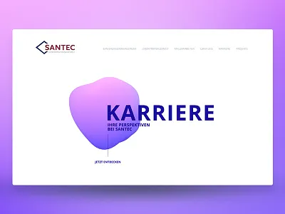 Santec Career animation career clean design interface job layout web website