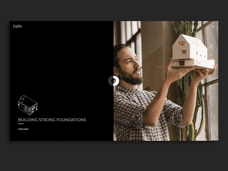 Dør Modern Architecture and Interior Design Theme architect architecture black bold building dark design exterior interior linear planing real estate sketches ui urban ux villa web website