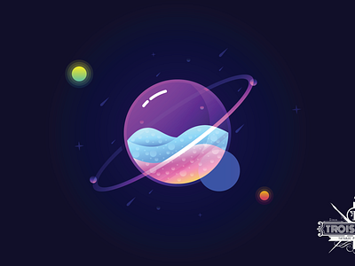 Planet design illustration logo vector