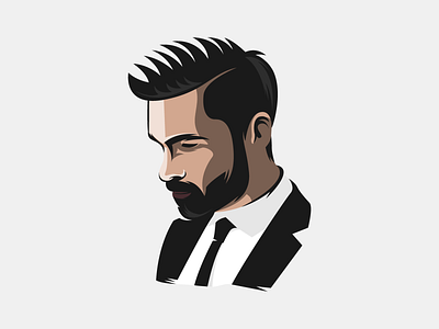 Businessman v2 abstract design beard bearded branding branding character character design clean design elegant esports illustration logo logo designer luxurious mark mascot mascot character mascot logo minimal professional sophisticated