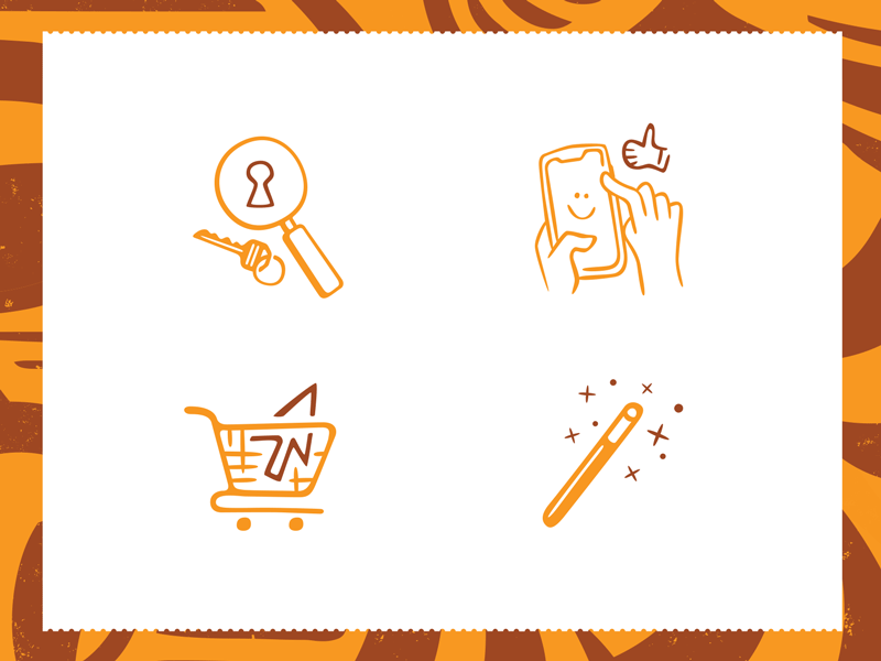 BC Iconography baseline creative brand identity design development ecommerce hand drawn iconography icons seo services