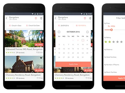 Hotel Booking app design interaction design mobile mobileapp ui ux visual
