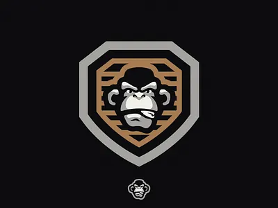 Monkey Mascot Logo angry app art branding design e sports flat icon illustration logo mascot mascot logo monkey vector web white